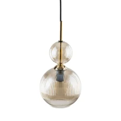 Lampa wisząca SOPHIA czarna klosz beżowy 1xE14 15 cm kula * TK Lighting Discount