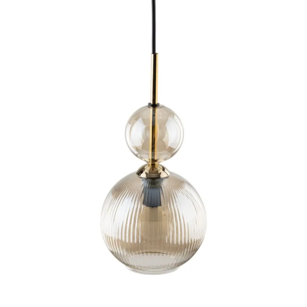 Lampa wisząca SOPHIA czarna klosz beżowy 1xE14 15 cm kula * TK Lighting Discount