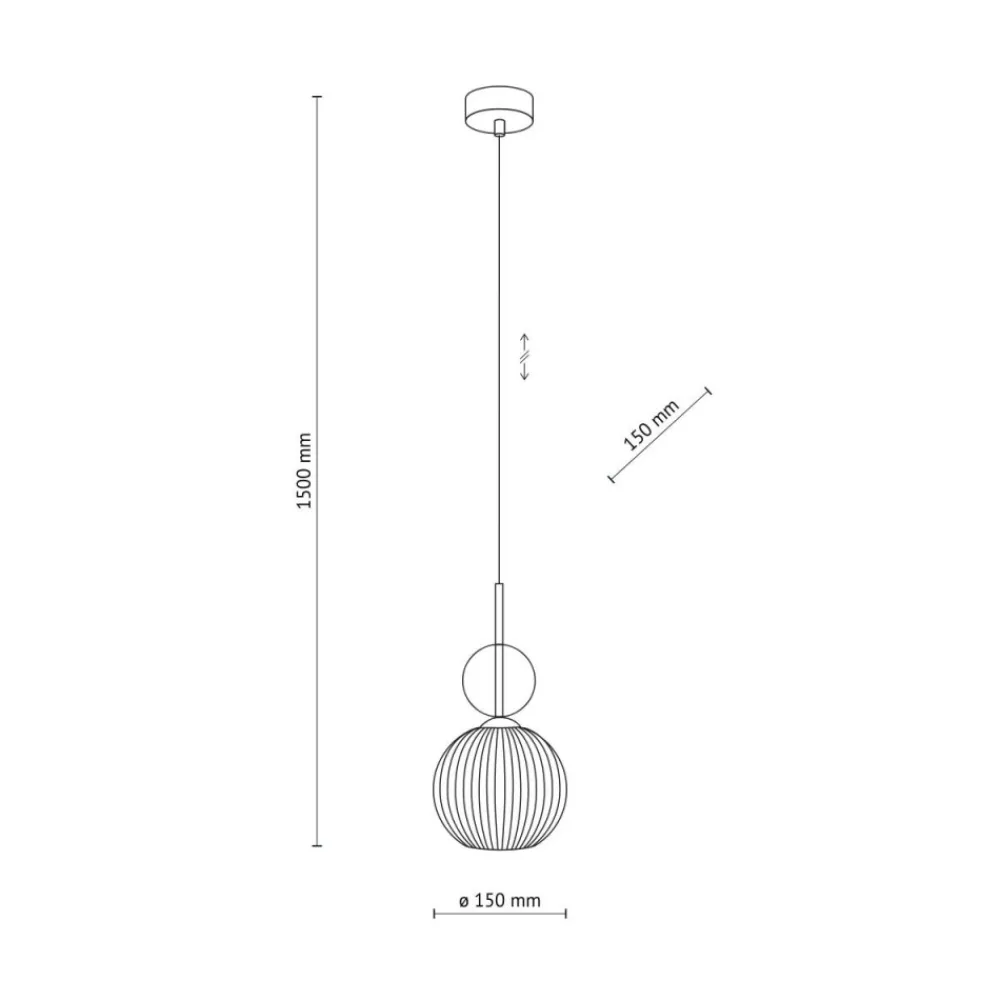 Lampa wisząca SOPHIA czarna klosz beżowy 1xE14 15 cm kula * TK Lighting Discount
