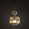 Lampa wisząca SOPHIA czarna klosz beżowy 1xE14 15 cm * TK Lighting Clearance