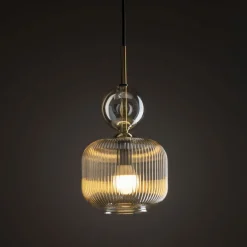 Lampa wisząca SOPHIA czarna klosz beżowy 1xE14 15 cm * TK Lighting Clearance