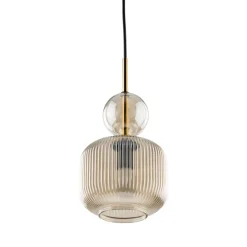 Lampa wisząca SOPHIA czarna klosz beżowy 1xE14 15 cm * TK Lighting Clearance