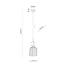 Lampa wisząca SOPHIA czarna klosz biały 1xE14 13cm * TK Lighting