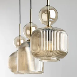 Lampa wisząca SOPHIA listwa czarna klosz beżowy 3xE14 * TK Lighting Hot
