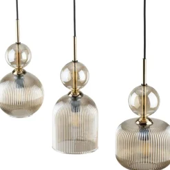 Lampa wisząca SOPHIA listwa czarna klosz beżowy 3xE14 * TK Lighting Hot