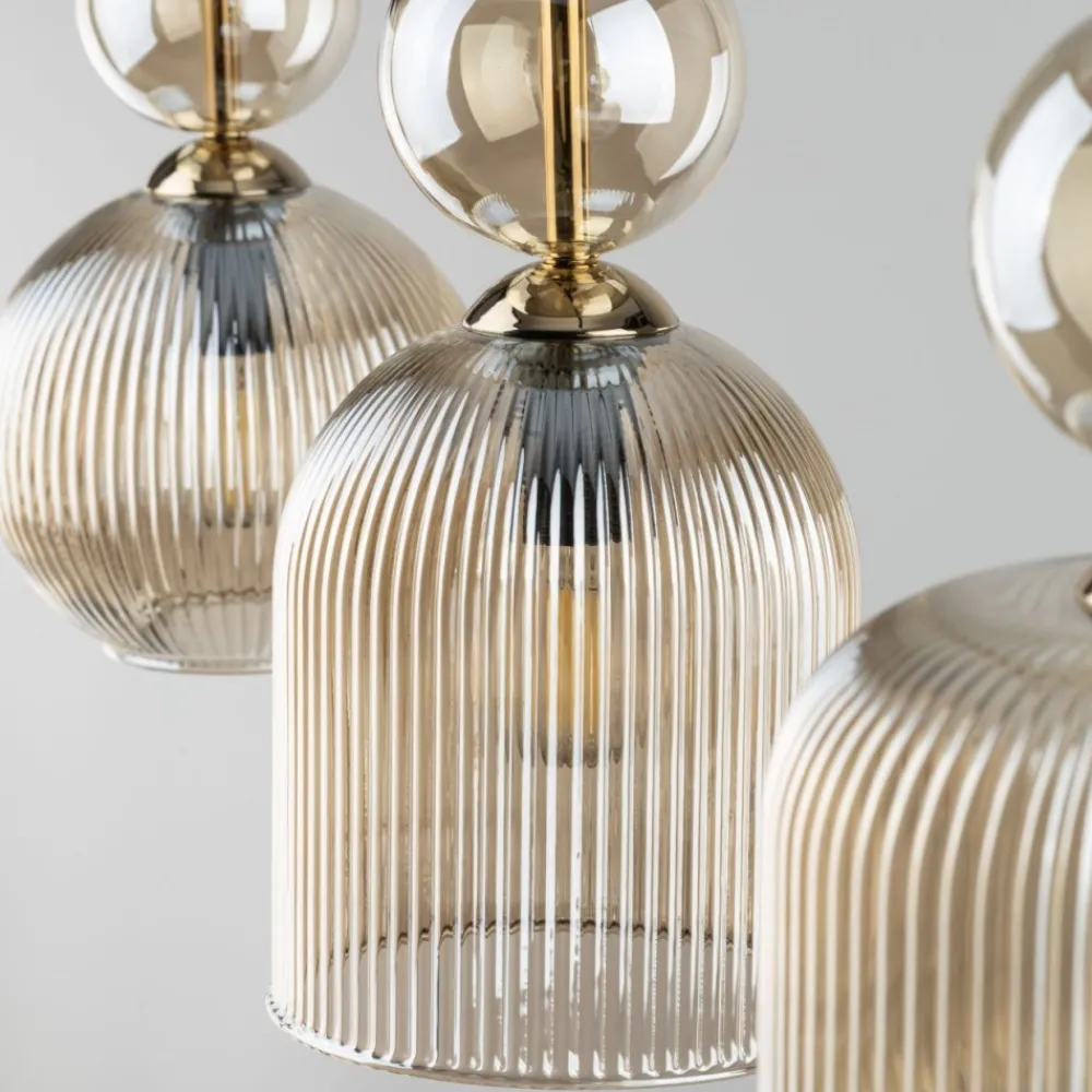 Lampa wisząca SOPHIA listwa czarna klosz beżowy 3xE14 * TK Lighting Hot