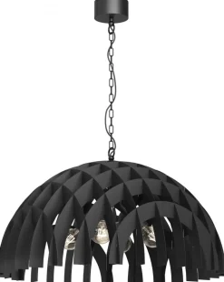 Lampa Wisząca SPACE Czarny Metalowy Klosz 4xE27 80cm * Luminex Best