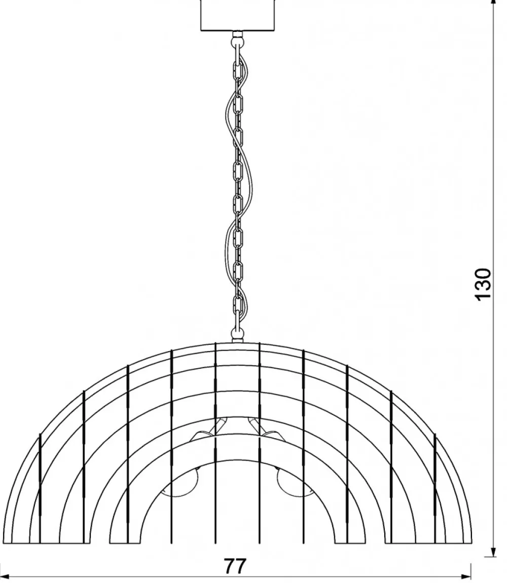 Lampa Wisząca SPACE Czarny Metalowy Klosz 4xE27 80cm * Luminex Best