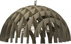 Lampa Wisząca SPACE Złoty Szary Metalowy Klosz 4xE27 77cm
