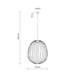 Lampa wisząca SPHERA L czarna 1xGX53 * TK Lighting Hot