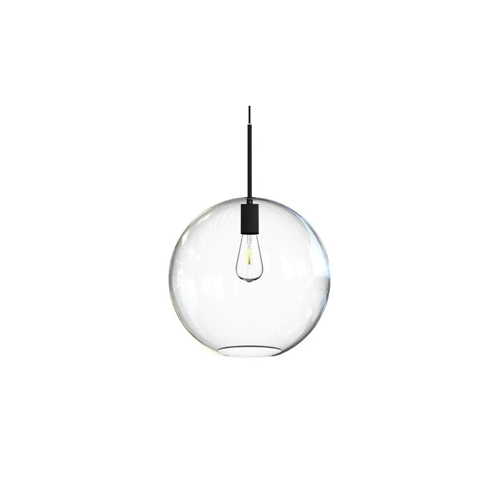 Lampa Wisząca SPHERE M Czarny Szklany Klosz 1xE27 35cm * Nowodvorski Outlet