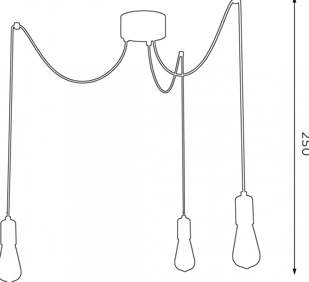 Lampa Wisząca SPINDEL Czarny 3xE27 * Luminex Hot