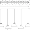 Lampa Wisząca SVEN Beżowy Metalowy Klosz 5xE27 * Luminex New