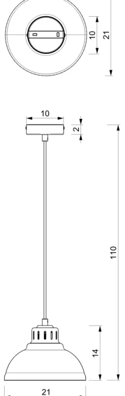 Lampa Wisząca SVEN Beżowy Metalowy Klosz 1xE27 21cm