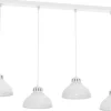 Lampa Wisząca SVEN Biały Metalowy Klosz 4xE27