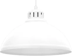 Lampa Wisząca SVEN Biały Metalowy Klosz 1xE27 30cm * Luminex