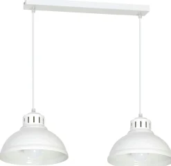 Lampa Wisząca SVEN Biały Metalowy Klosz 2xE27