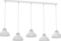 Lampa Wisząca SVEN Biały Metalowy Klosz 5xE27
