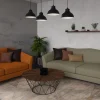 Lampa Wisząca SVEN Czarny Biały Metalowy Klosz 4xE27 * Luminex Best