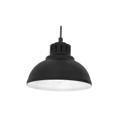 Lampa Wisząca SVEN Czarny Biały Metalowy Klosz 4xE27 * Luminex Best