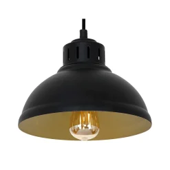 Lampa Wisząca SVEN Czarny Złoty Metalowy Klosz 3xE27 * Luminex Hot