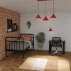 Lampa Wisząca SVEN Czerwony Biały Metalowy Klosz 3xE27 * Luminex Hot