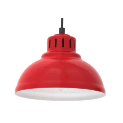 Lampa Wisząca SVEN Czerwony Biały Metalowy Klosz 3xE27 * Luminex Hot