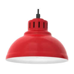 Lampa Wisząca SVEN Czerwony Biały Metalowy Klosz 2xE27 * Luminex Discount