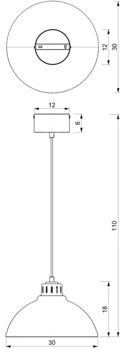 Lampa Wisząca SVEN Czerwony Biały Metalowy Klosz 1xE27 21cm * Luminex Best