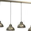 Lampa Wisząca SVEN Złoty Szary Metalowy Klosz 4xE27