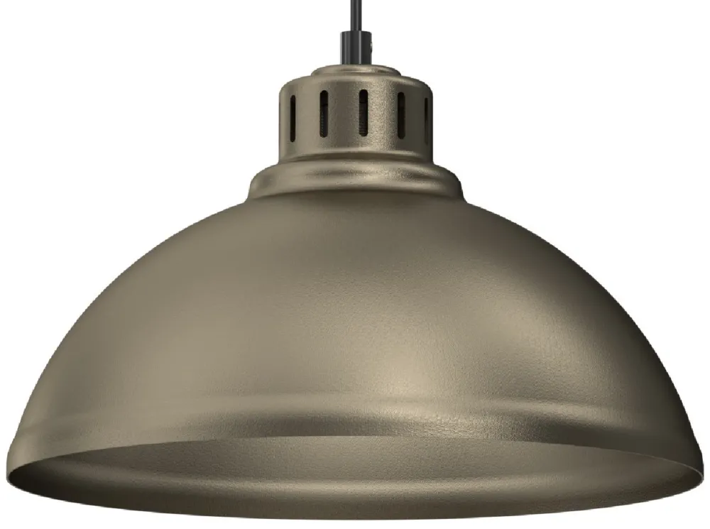 Lampa Wisząca SVEN Złoty Szary Metalowy Klosz 1xE27 30cm * Luminex Clearance