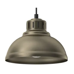 Lampa Wisząca SVEN Złoty Szary Metalowy Klosz 1xE27 21cm