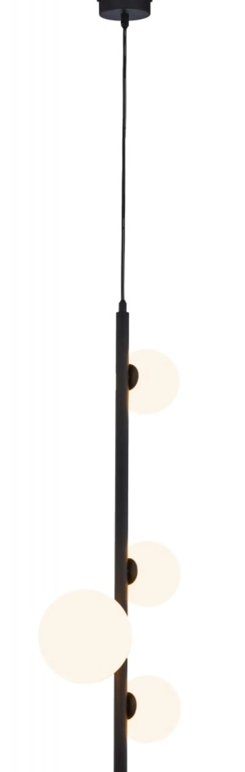 Lampa Wisząca TAIDA Czarny Biały Szklane Klosze 4xG9 * Jupiter Best