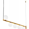 Lampa Wisząca TAIDA Złoty Biały Szklane Klosze 6xG9 * Jupiter Outlet