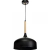 Lampa Wisząca TAYLOR Czarny Brązowy Metalowy Klosz 1xE27 30cm * Eko-light