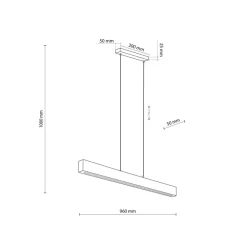 Lampa wisząca TEO czarna sosna 1xLED 36 W 3000K * TK Lighting Outlet