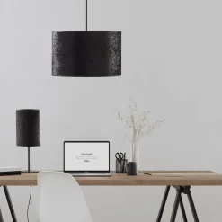 Lampa Wisząca TERCINO Czarny Złoty Abażur 1xE27 38cm * TK Lighting Outlet