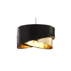 Lampa Wisząca TERCINO Czarny Złoty Abażur 3xE27 50cm * TK Lighting Outlet