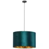 Lampa Wisząca TERCINO Zielony Złoty Abażur 3xE27 50cm * TK Lighting Clearance