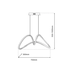 Lampa wisząca TESORO chrom 48W LED * Eko-light New