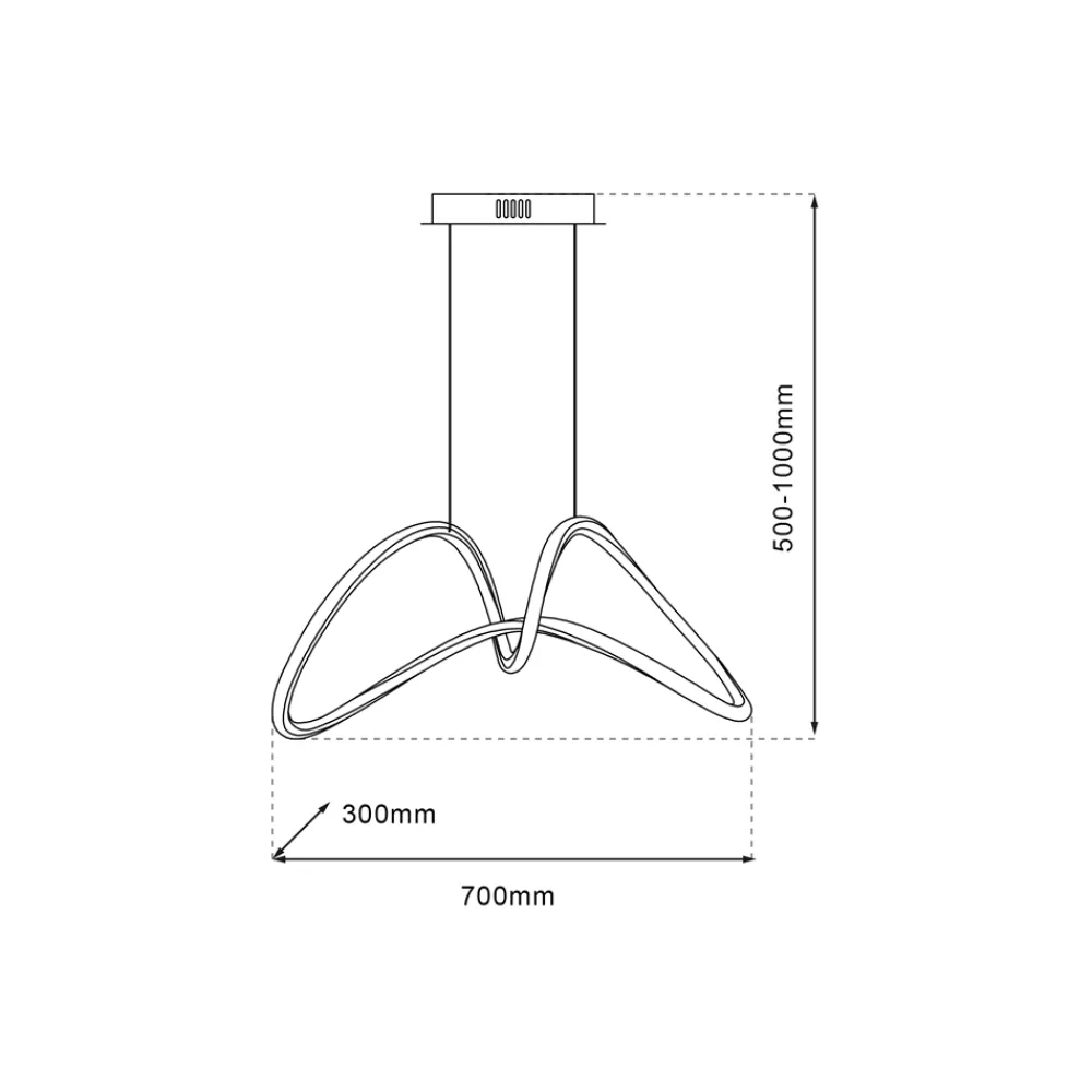 Lampa wisząca TESORO chrom 48W LED * Eko-light New