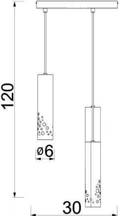 Lampa Wisząca TIBIA BUBLE Czarny 3xGU10