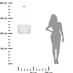 Lampa wisząca Tobie biała z bawełny duża * Atmosphera Sale