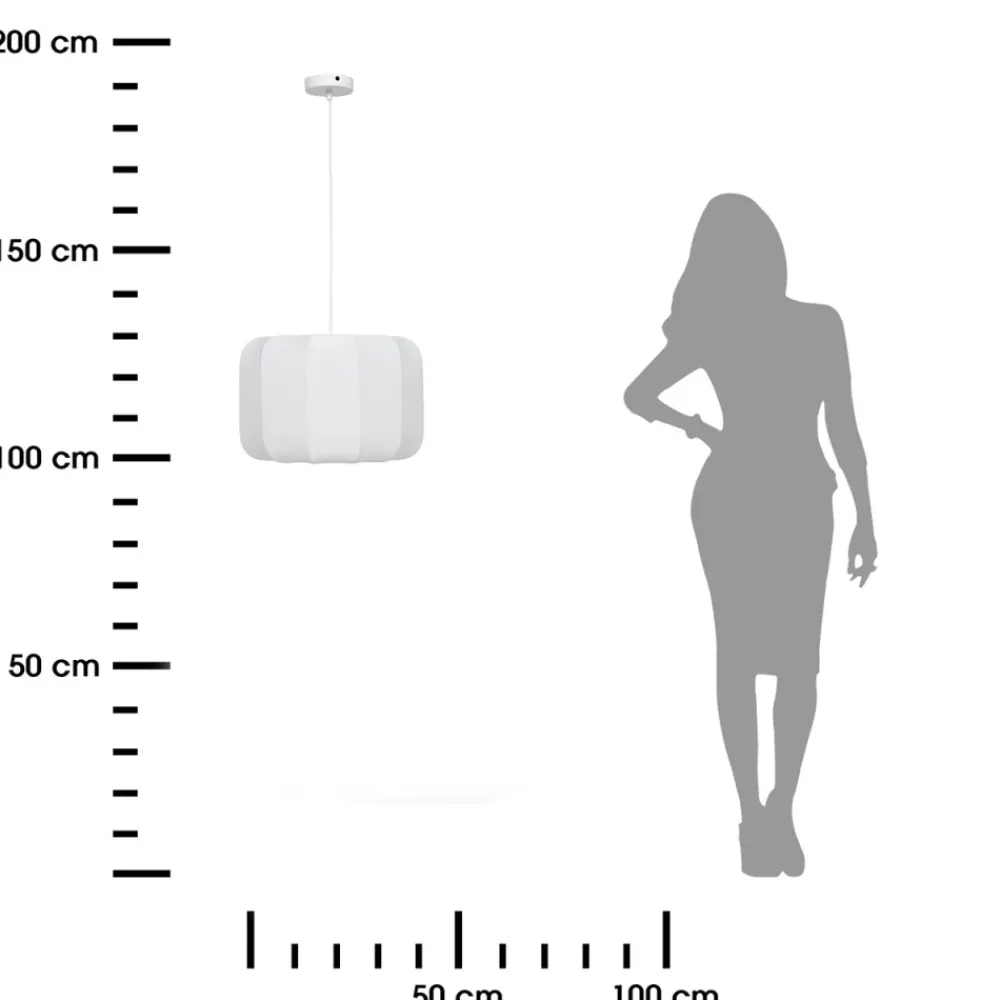 Lampa wisząca Tobie biała z bawełny duża * Atmosphera Sale