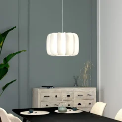 Lampa wisząca Tobie biała z bawełny duża * Atmosphera Sale