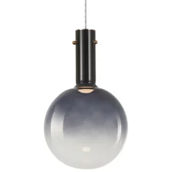 Lampa Wisząca TORONTO Biały Czarny Szklany Klosz 1xGU10 25cm * Eko-light Discount