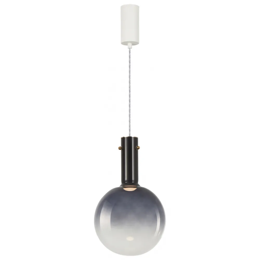 Lampa Wisząca TORONTO Biały Czarny Szklany Klosz 1xGU10 25cm * Eko-light Discount