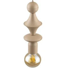 Lampa wisząca TOWER sabia beżowa 1xE27 * TK Lighting