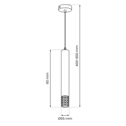 Lampa wisząca TUBI Biały 1xGU10 5,5cm