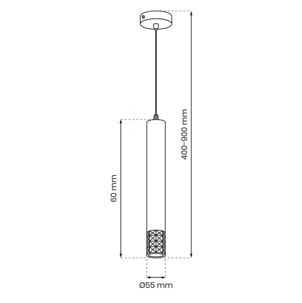 Lampa wisząca TUBI Biały 1xGU10 5,5cm